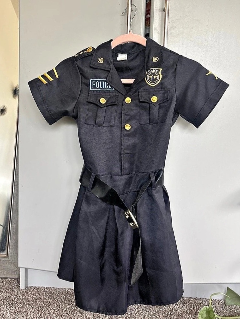 Police Costume Dress in Black Like New
